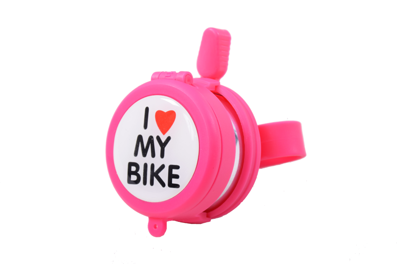 I Love My Bike Bell and Mirror Pink-1